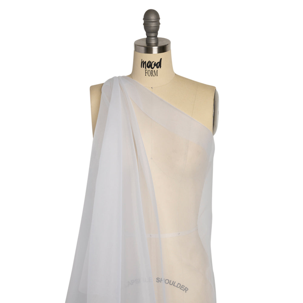 Polyester Organza - Bright White - Luscinia Collection by Mood - Drape
