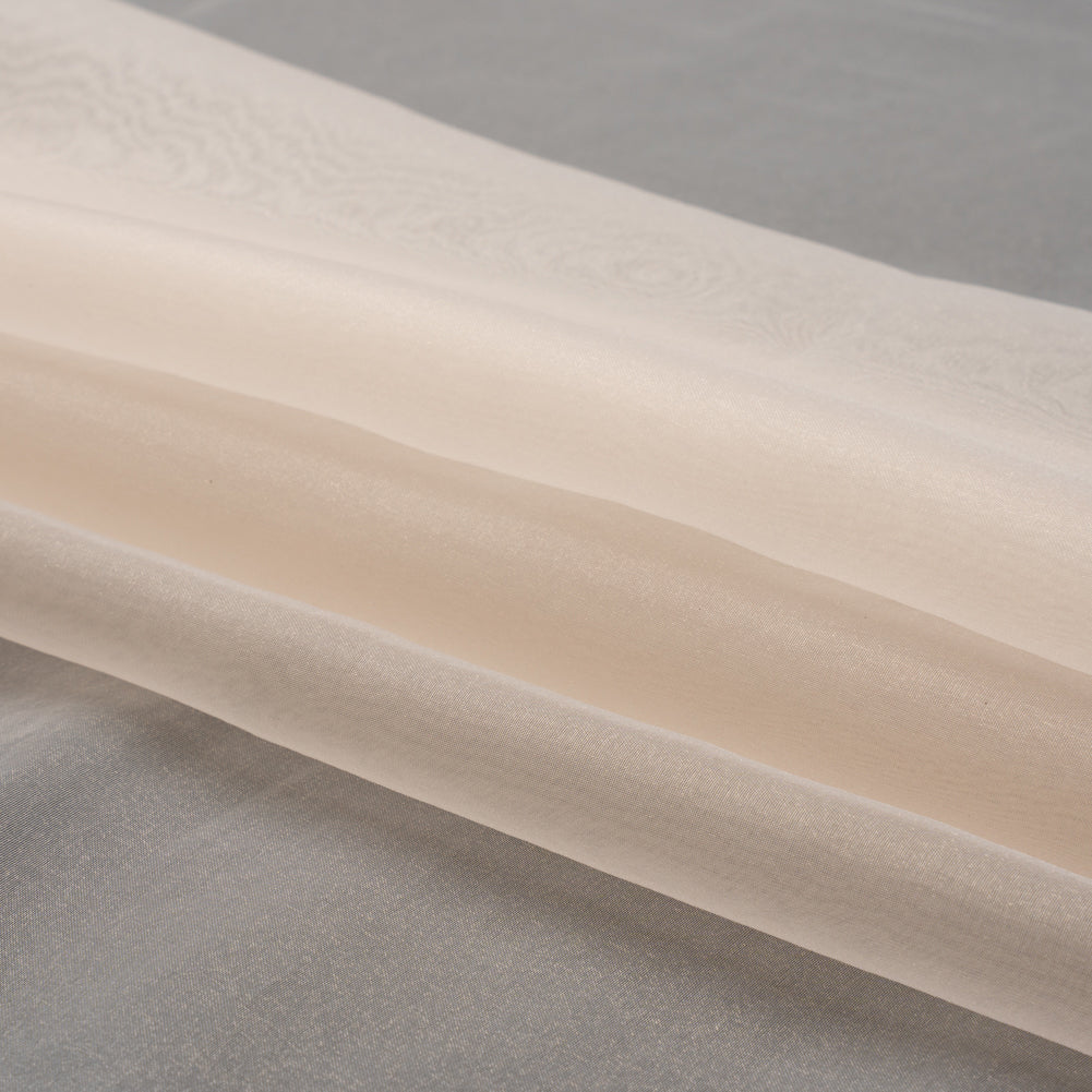Polyester Organza - Ecru - Luscinia Collection by Mood - Folded