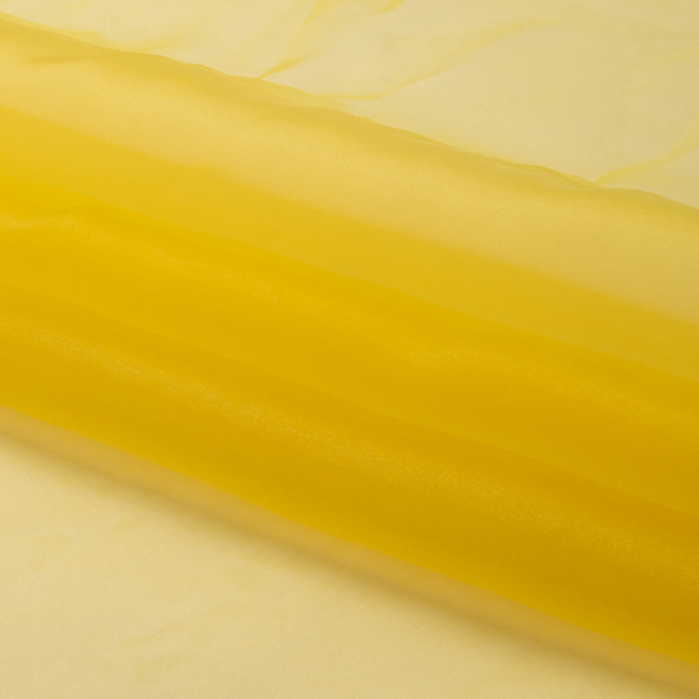 Polyester Organza - Buttercup Yellow - Luscinia Collection by Mood - Folded