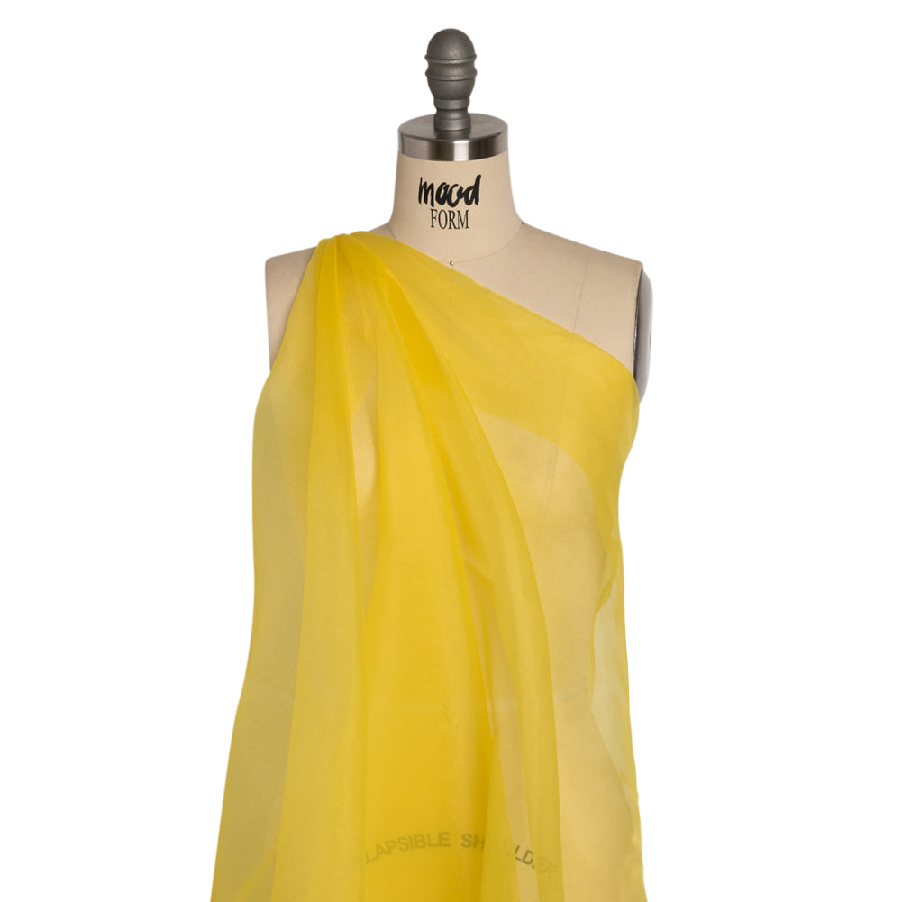Polyester Organza - Buttercup Yellow - Luscinia Collection by Mood - Drape