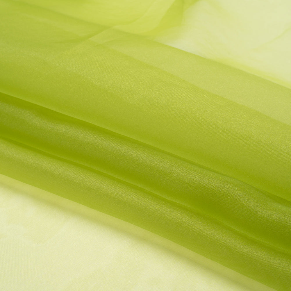 Polyester Organza - Peridot Green - Luscinia Collection by Mood - Folded
