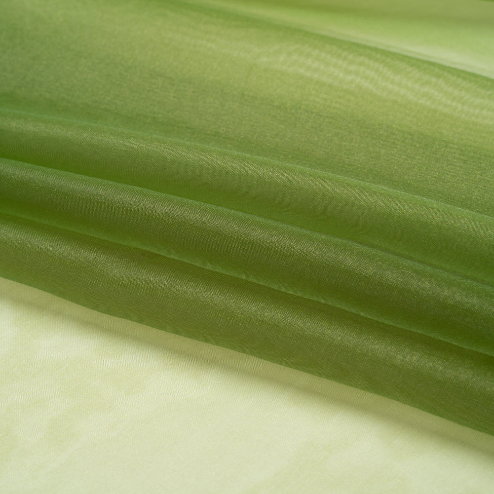 Polyester Organza - Pesto Green - Luscinia Collection by Mood - Folded