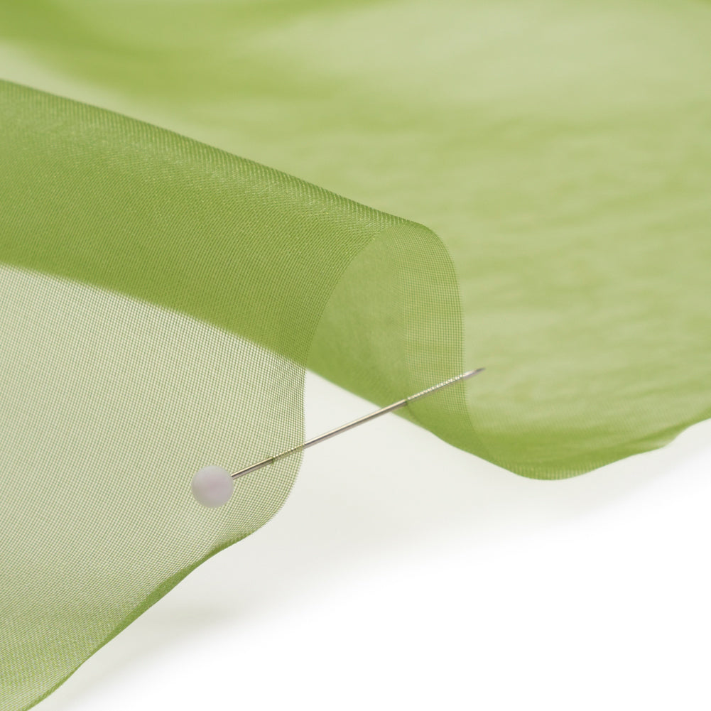 Polyester Organza - Pesto Green - Luscinia Collection by Mood - Detail