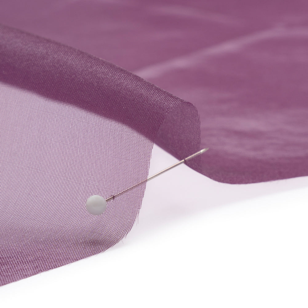 Polyester Organza - Eggplant - Luscinia Collection by Mood - Detail