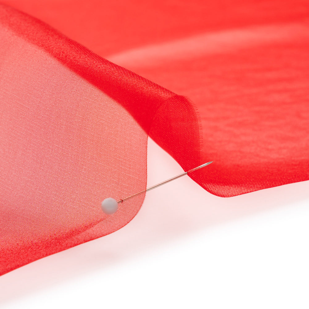 Polyester Organza - Red - Luscinia Collection by Mood - Detail