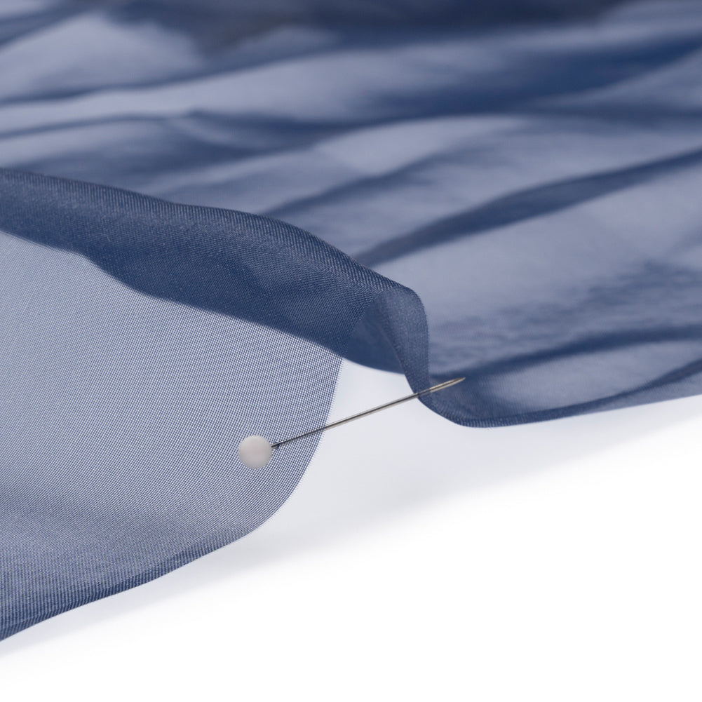 Polyester Organza - Navy - Luscinia Collection by Mood - Detail