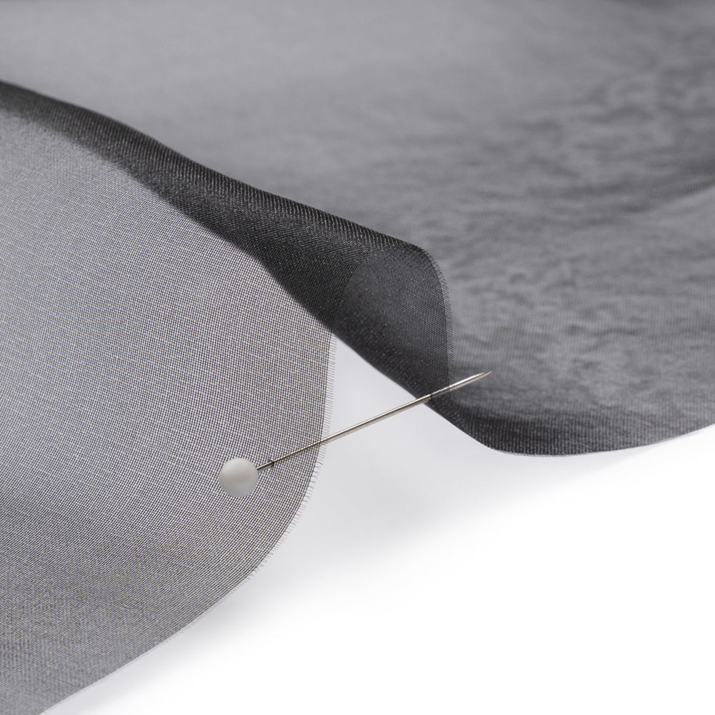 Polyester Organza - Black - Luscinia Collection by Mood - Detail