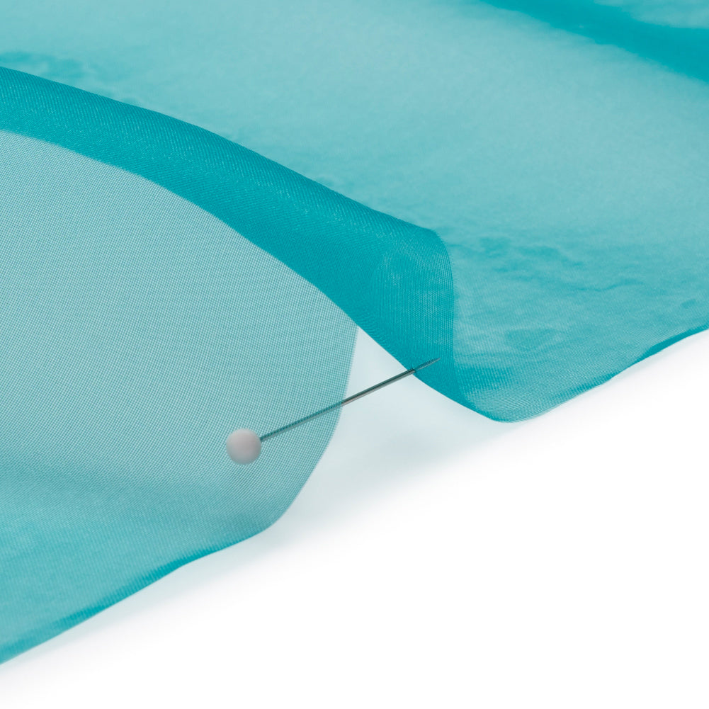 Polyester Organza - Deep Teal - Luscinia Collection by Mood - Detail