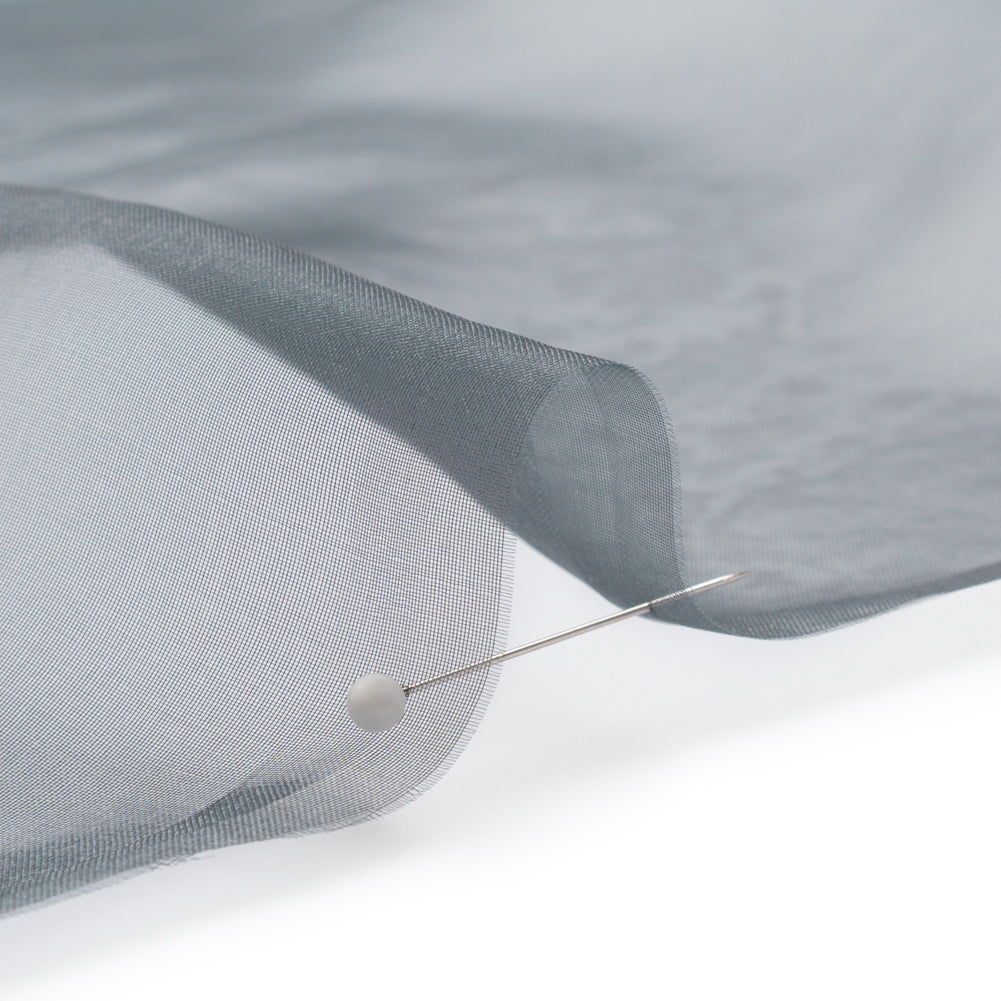 Polyester Organza - Charcoal Gray - Luscinia Collection by Mood - Detail