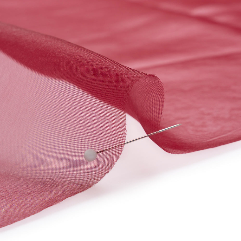 Polyester Organza - Burgundy - Luscinia Collection by Mood - Detail