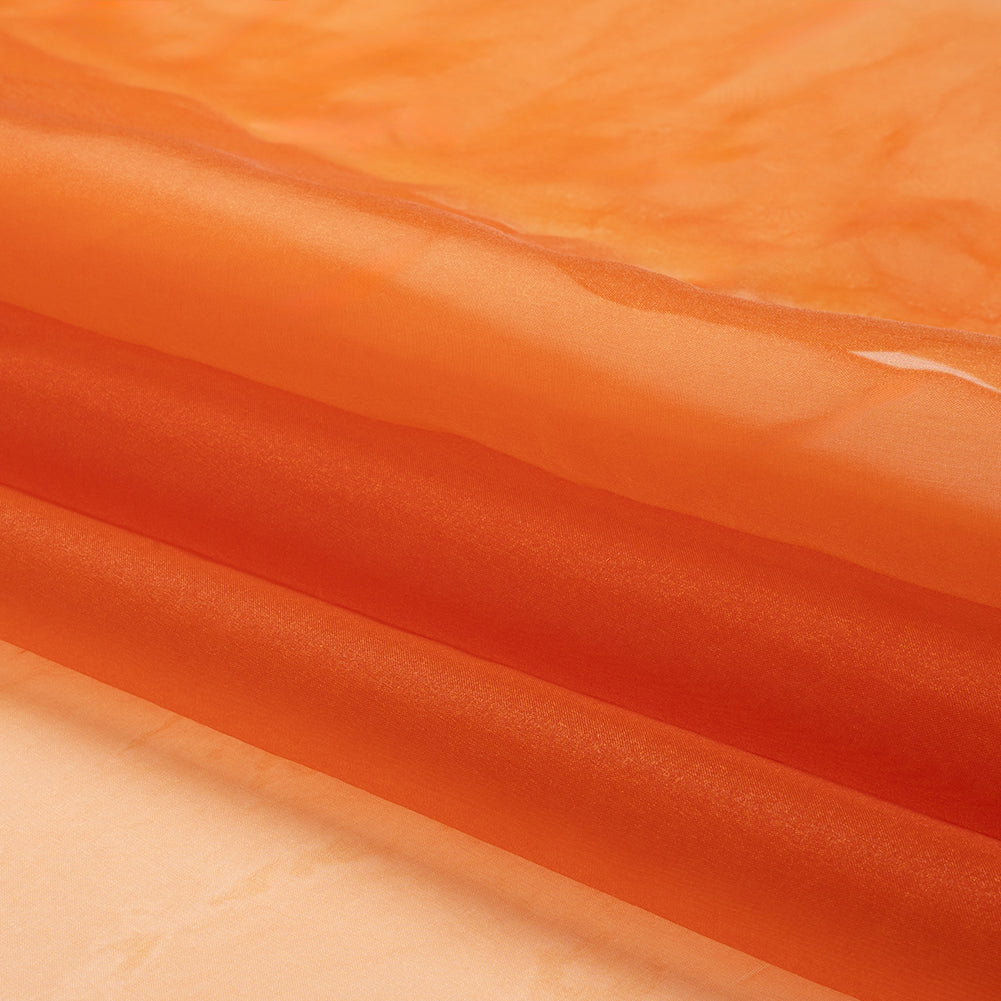 Polyester Organza - Burnt Orange - Luscinia Collection by Mood - Folded
