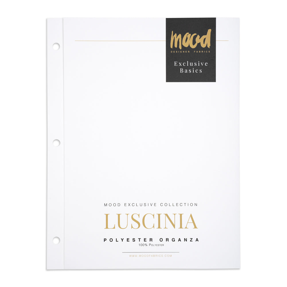 Color Card - Luscinia Premium Polyester Organza Collection - 8.5" x 11", 3-Hole - Detail