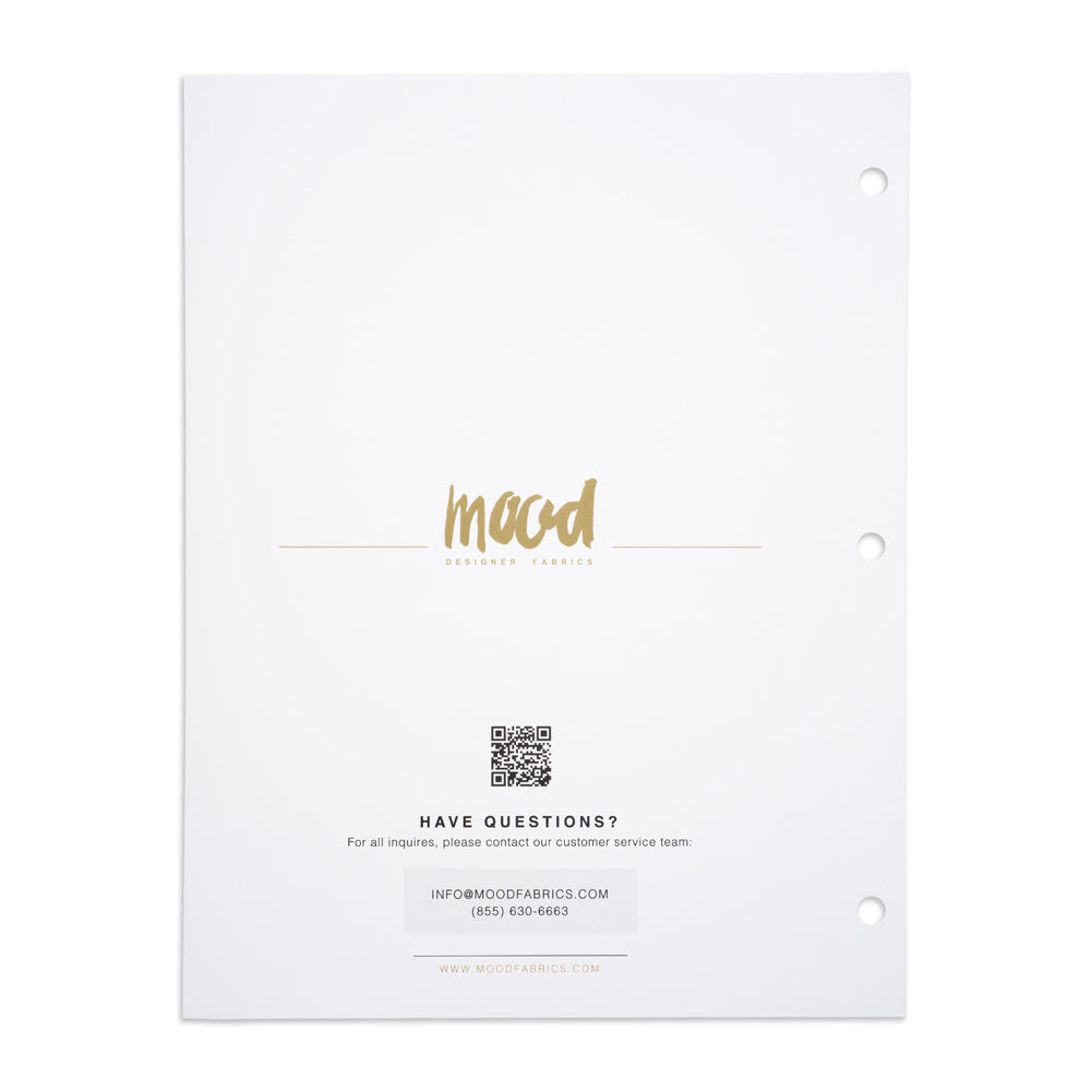 Color Card - Luscinia Premium Polyester Organza Collection - 8.5" x 11", 3-Hole - Drape