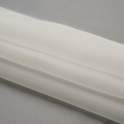 Satin-Faced Polyester Organza - Bright White - Ardea Collection by Mood