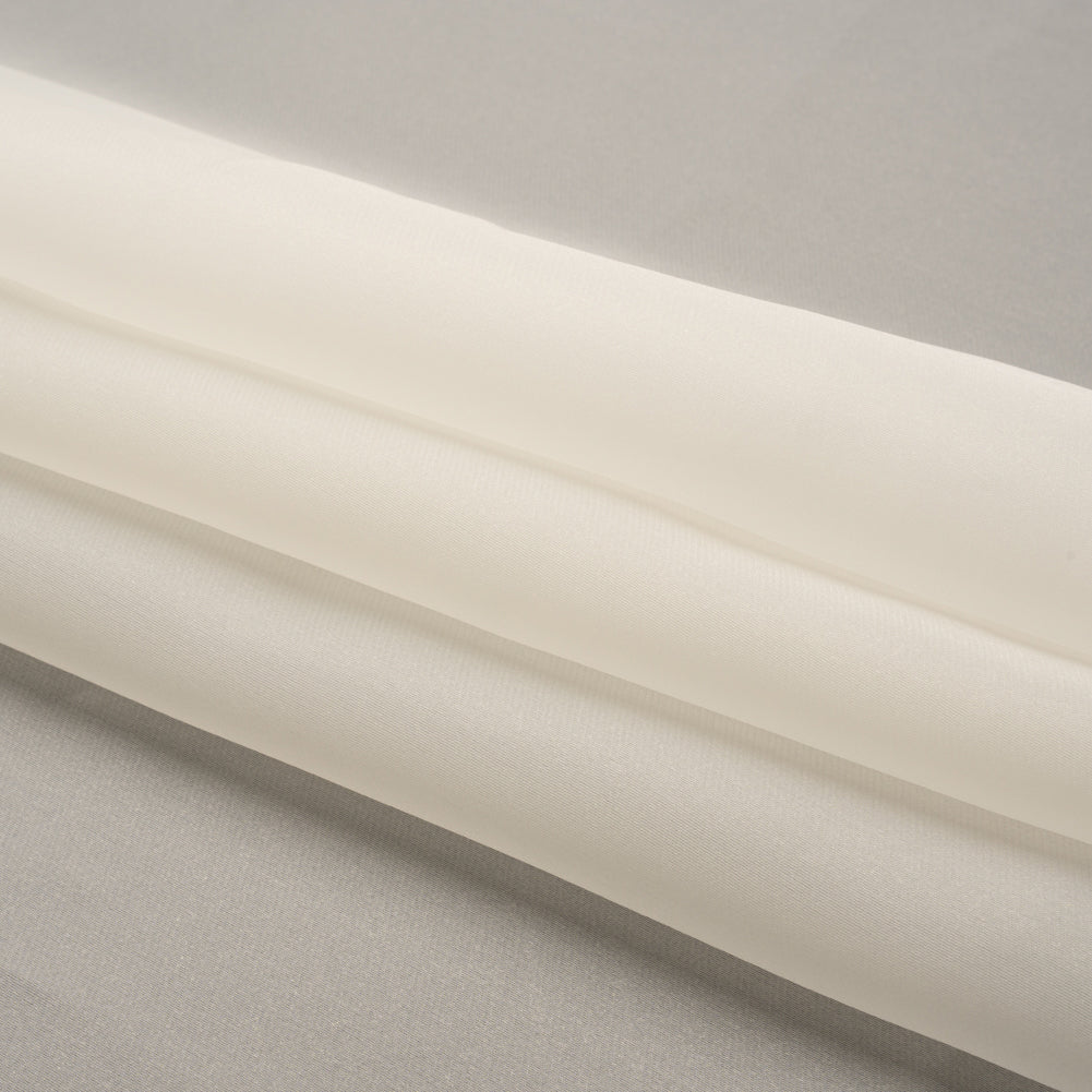Satin-Faced Polyester Organza - Antique White - Ardea Collection by Mood - Folded - Image 13 of 16