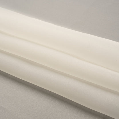 Satin-Faced Polyester Organza - Antique White - Ardea Collection by Mood