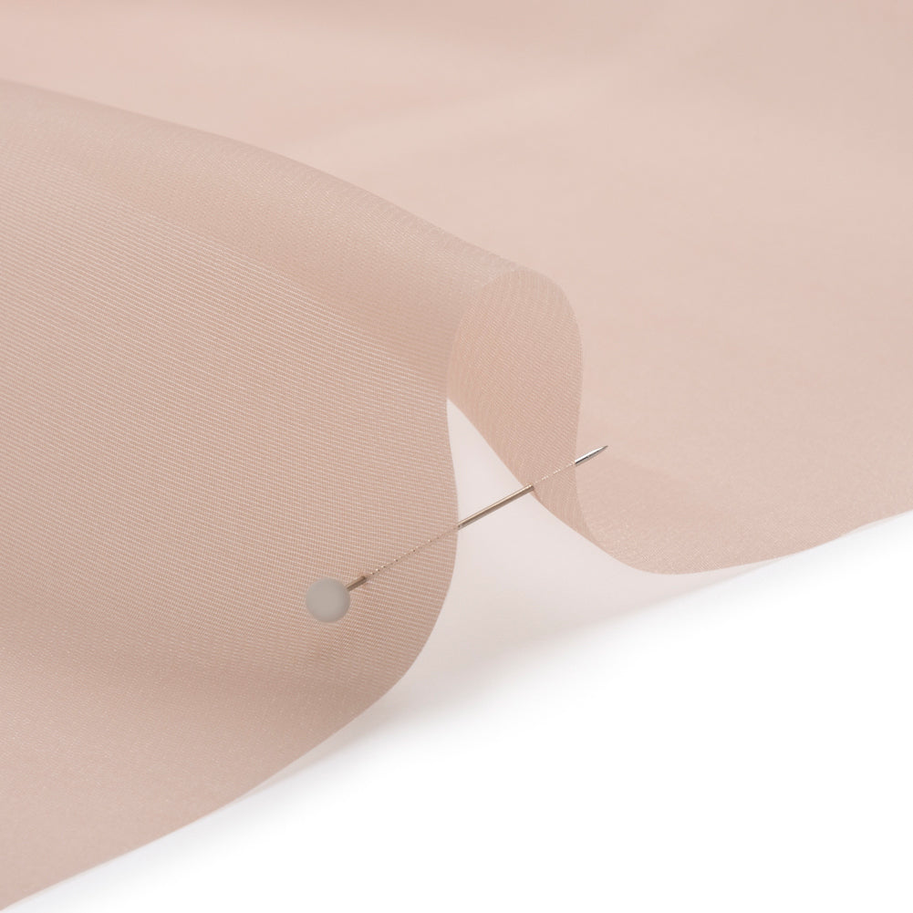 Satin-Faced Polyester Organza - Blush - Ardea Collection by Mood - Detail