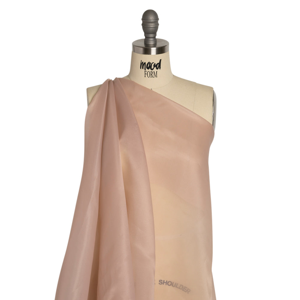 Satin-Faced Polyester Organza - Blush - Ardea Collection by Mood - Drape