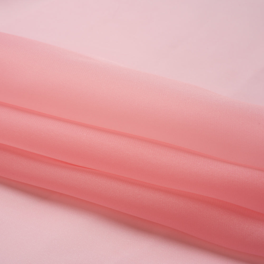 Satin-Faced Polyester Organza - Candy Pink - Ardea Collection by Mood Folded