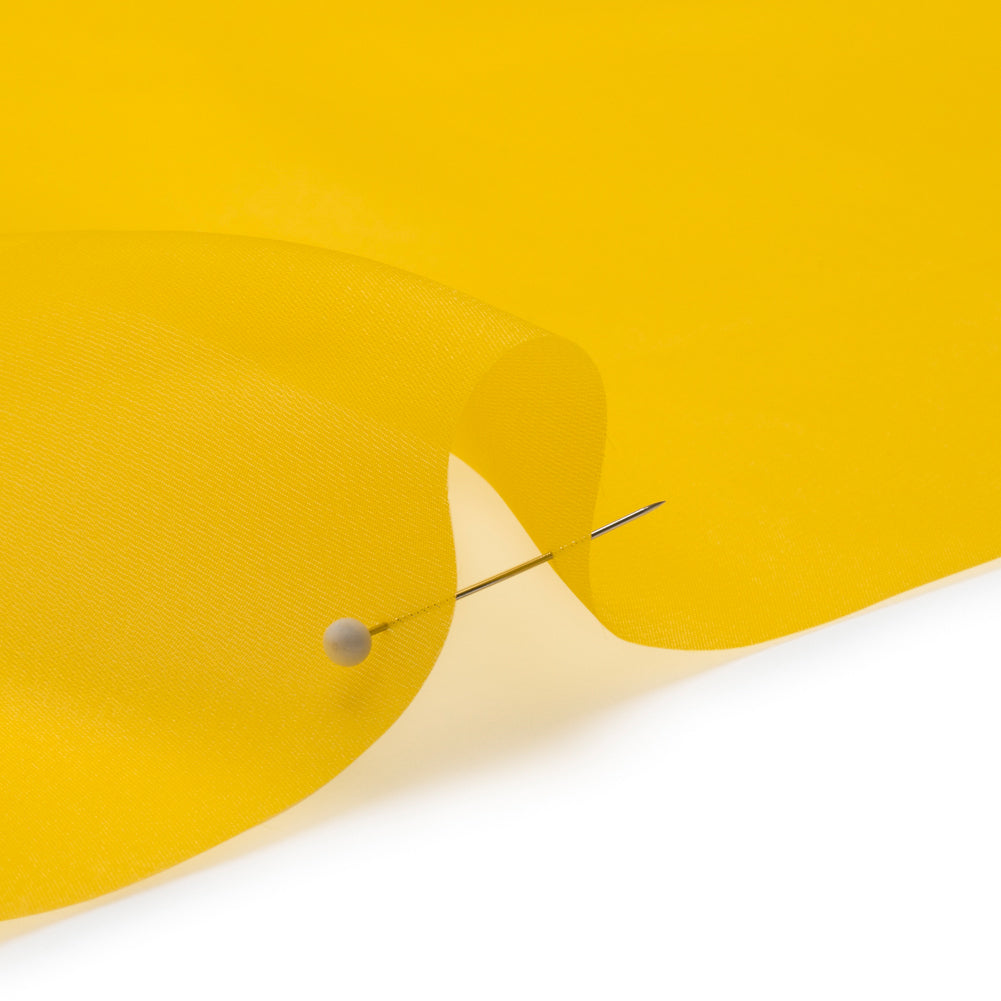 Satin-Faced Polyester Organza - Buttercup Yellow - Ardea Collection by Mood - Detail