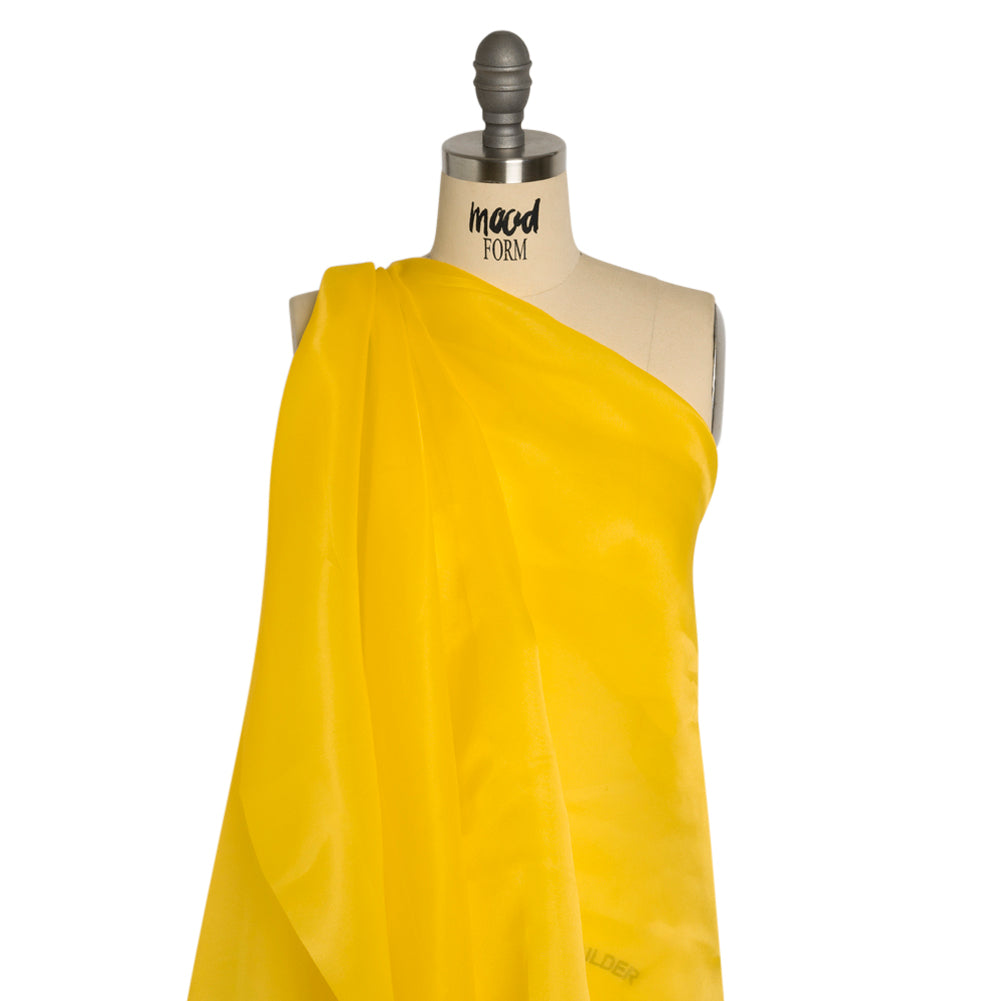 Satin-Faced Polyester Organza - Buttercup Yellow - Ardea Collection by Mood - Drape