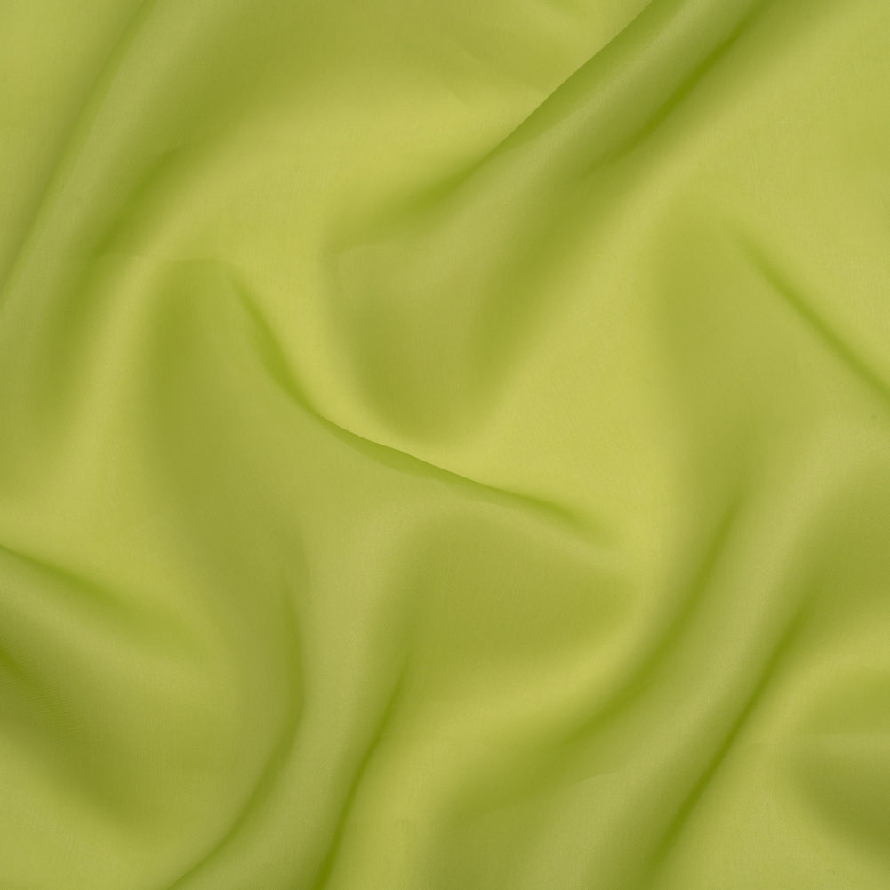 Satin-Faced Polyester Organza - Peridot Green - Ardea Collection by Mood