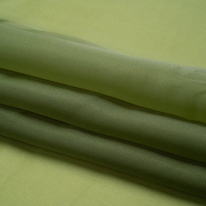 Satin-Faced Polyester Organza - Pesto Green - Ardea Collection by Mood