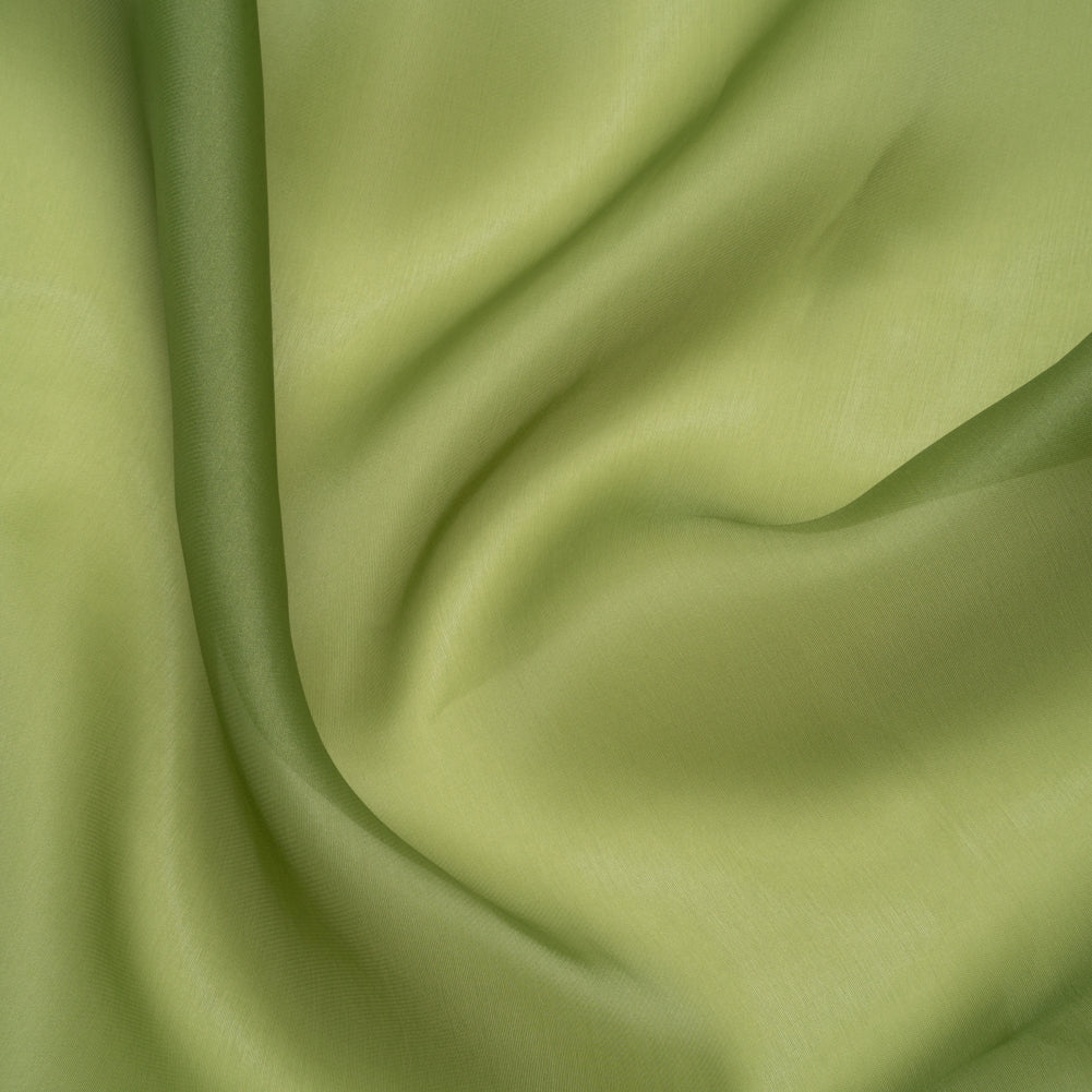 Satin-Faced Polyester Organza - Pesto Green - Ardea Collection by Mood