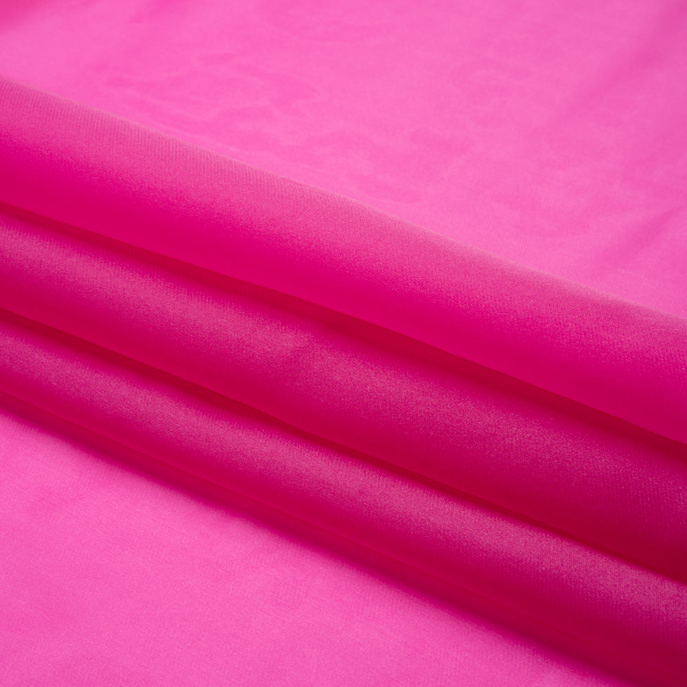 Satin-Faced Polyester Organza - Magenta Haze - Ardea Collection by Mood - Folded