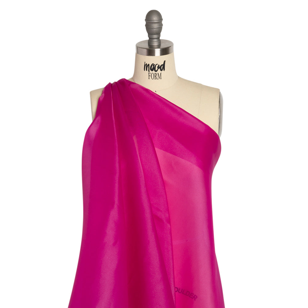 Satin-Faced Polyester Organza - Magenta Haze - Ardea Collection by Mood - Drape