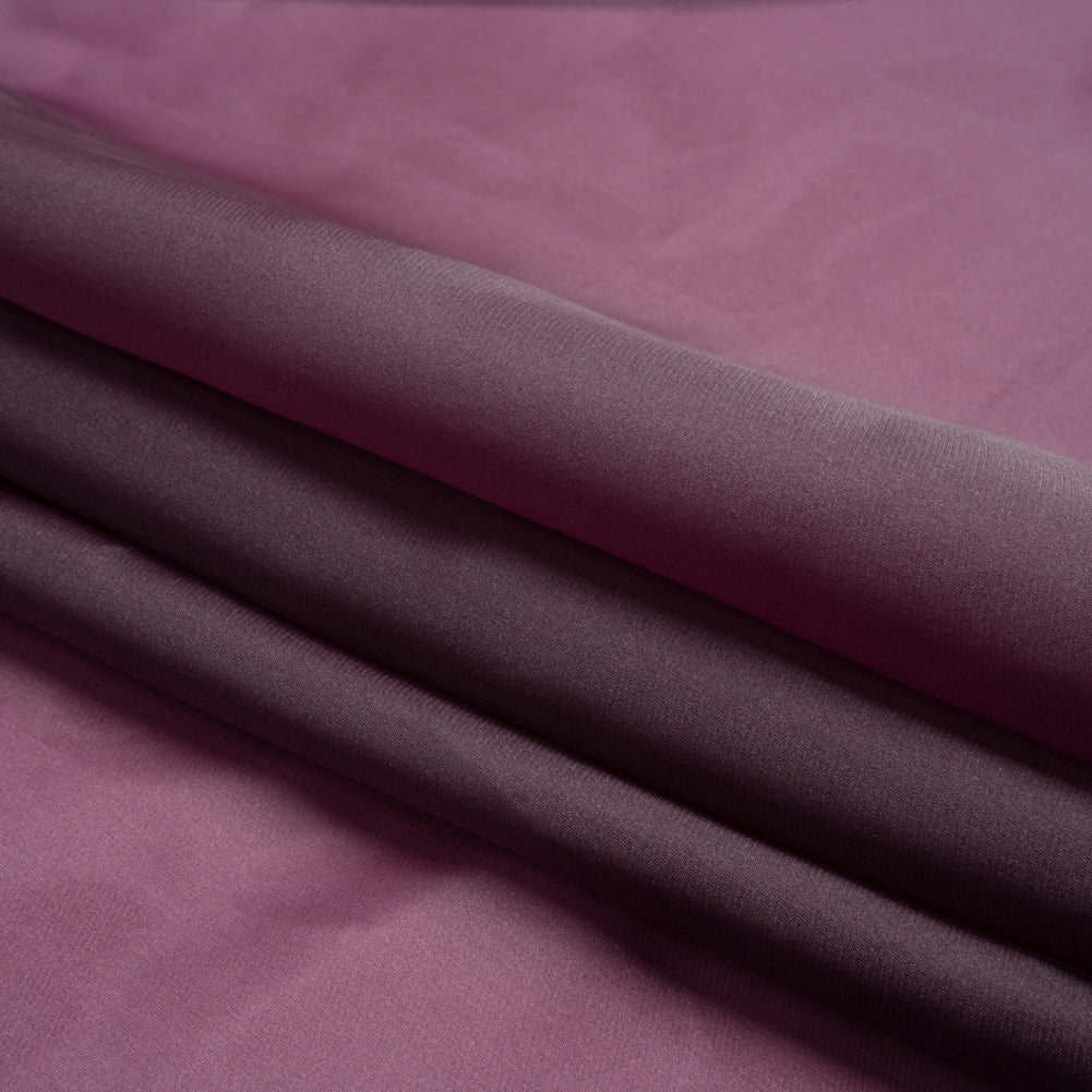 Satin-Faced Polyester Organza - Eggplant - Ardea Collection by Mood - Folded