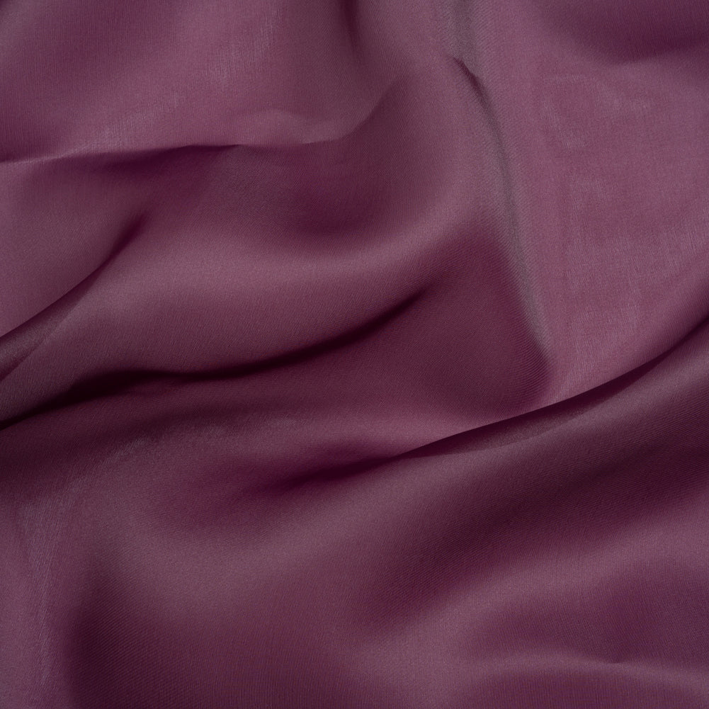 Satin-Faced Polyester Organza - Eggplant - Ardea Collection by Mood