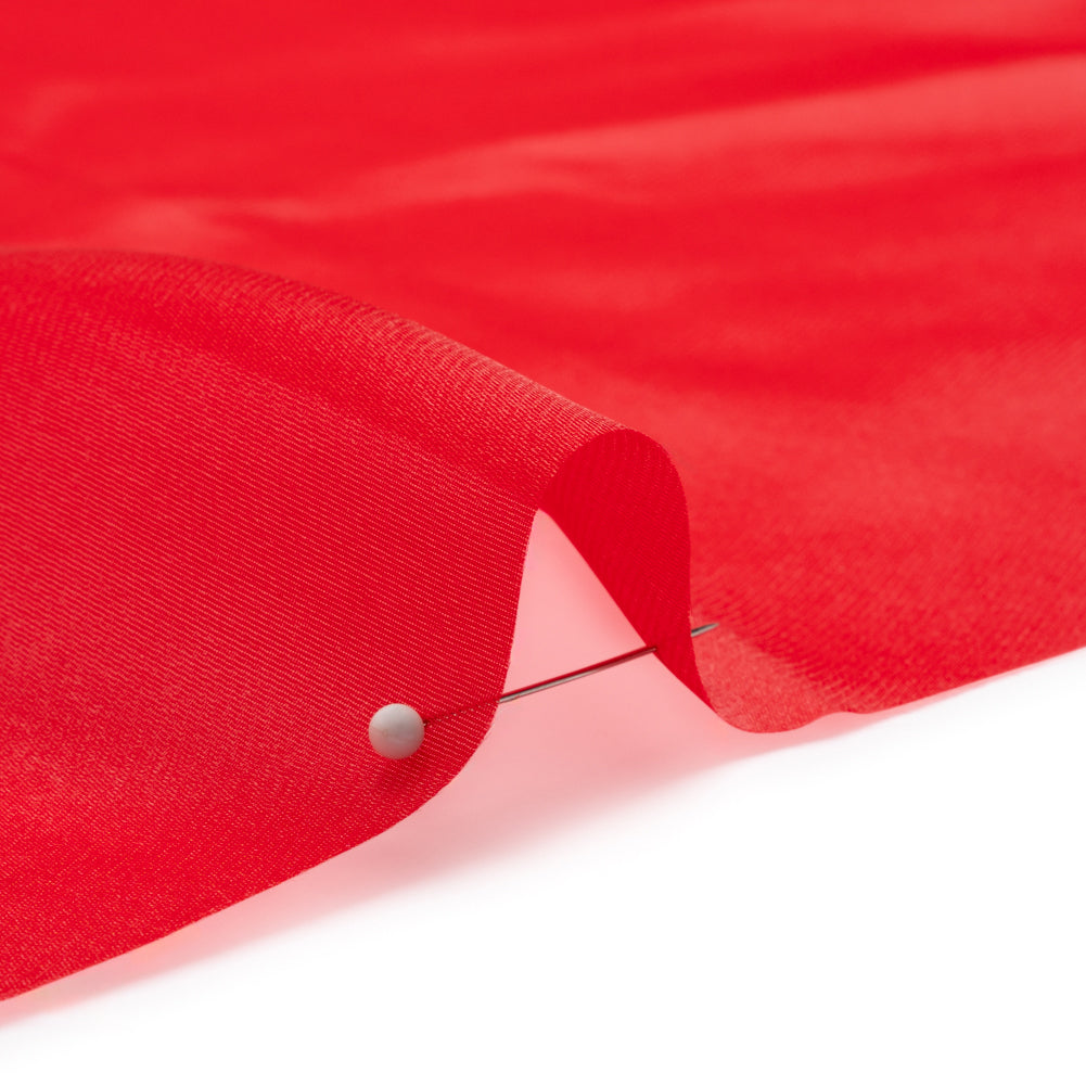Satin-Faced Polyester Organza - Red - Ardea Collection by Mood - Detail