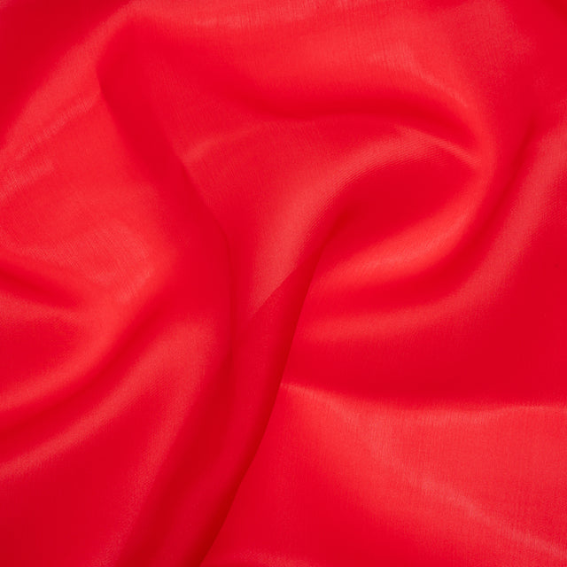 Satin-Faced Polyester Organza - Red - Ardea Collection by Mood