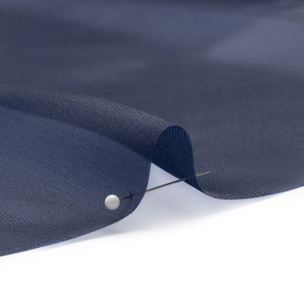 Satin-Faced Polyester Organza - Navy - Ardea Collection by Mood - Detail