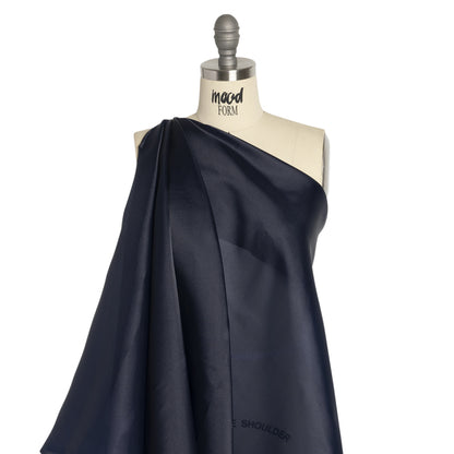 Satin-Faced Polyester Organza - Navy - Ardea Collection by Mood