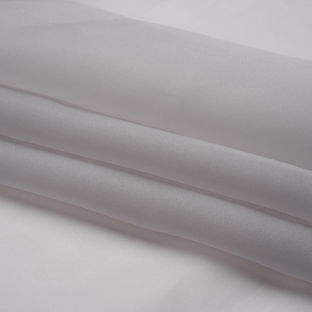 Satin-Faced Polyester Organza - Silver - Ardea Collection by Mood - Folded