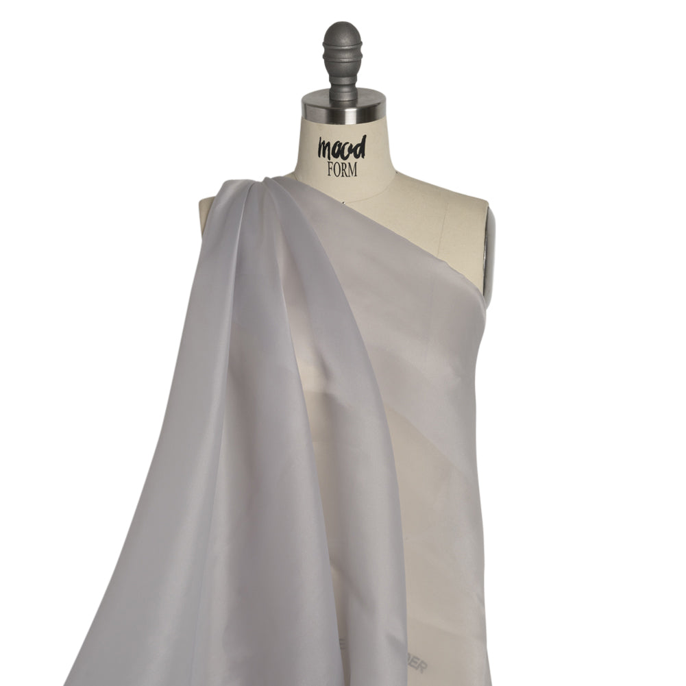 Satin-Faced Polyester Organza - Silver - Ardea Collection by Mood - Drape