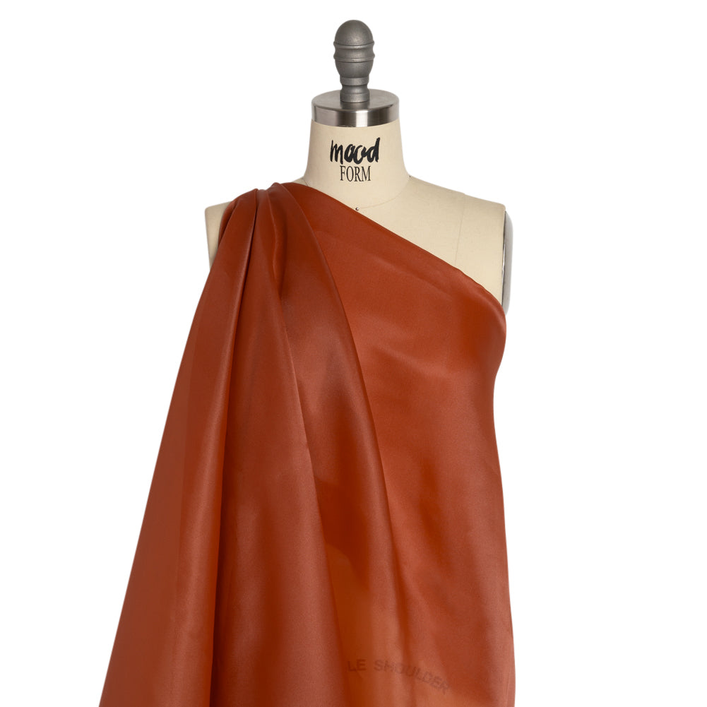 Satin-Faced Polyester Organza - Sienna - Ardea Collection by Mood - Drape