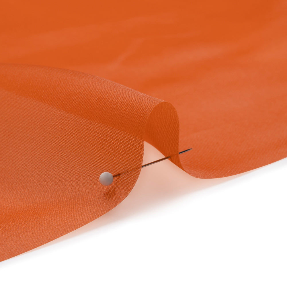 Satin-Faced Polyester Organza - Burnt Orange - Ardea Collection by Mood - Detail