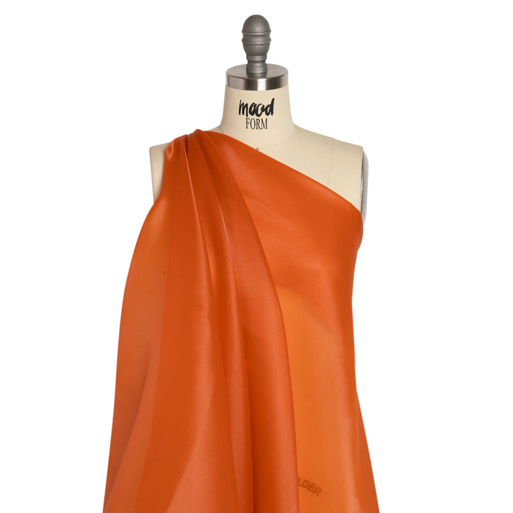 Satin-Faced Polyester Organza - Burnt Orange - Ardea Collection by Mood - Drape