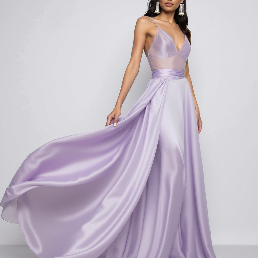 Satin-Faced Polyester Organza - Lavender - Ardea Collection by Mood - Editorial