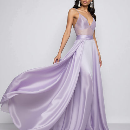 Satin-Faced Polyester Organza - Lavender - Ardea Collection by Mood - Editorial
