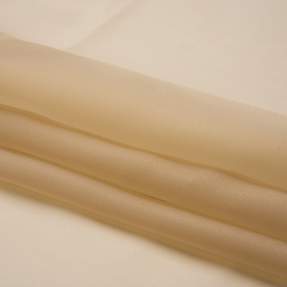 Satin-Faced Polyester Organza - Cashmere - Ardea Collection by Mood - Folded