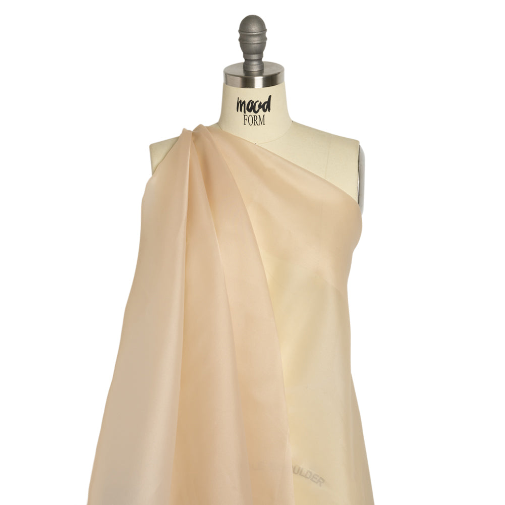 Satin-Faced Polyester Organza - Cashmere - Ardea Collection by Mood - Drape