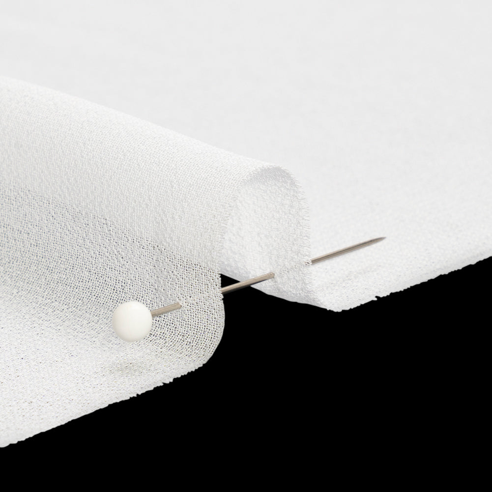 Polyester High-Multi Chiffon - Bright White - Netta Collection by Mood - Detail - Image 6 of 8
