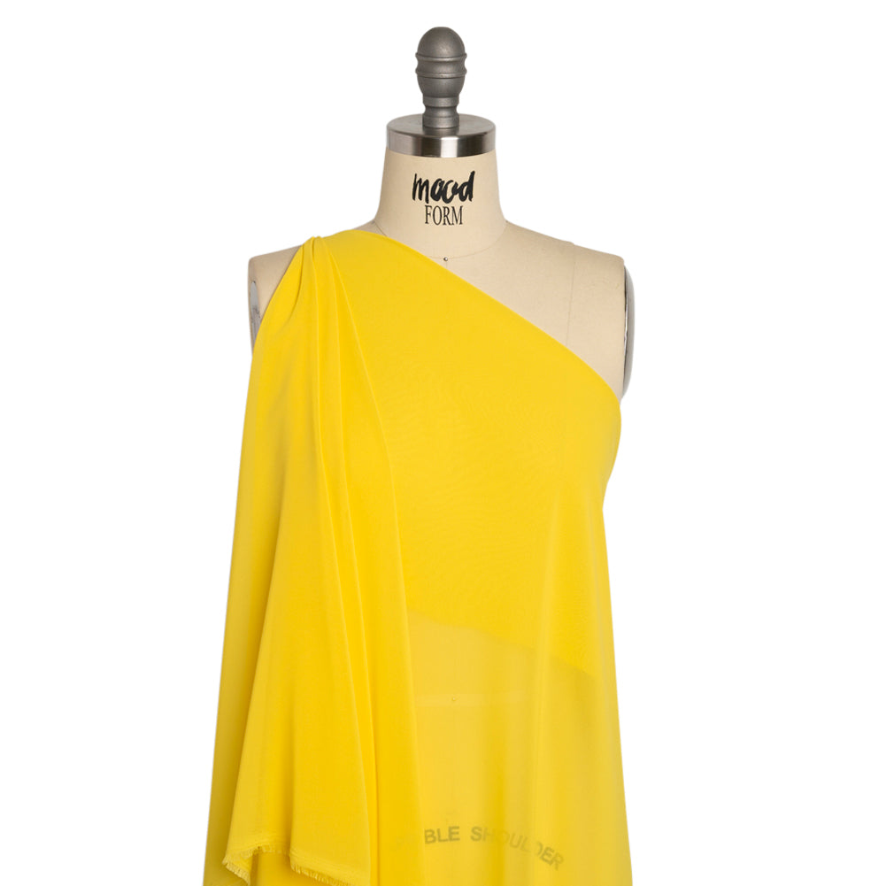 Polyester High-Multi Chiffon - Buttercup Yellow - Netta Collection by Mood - Drape