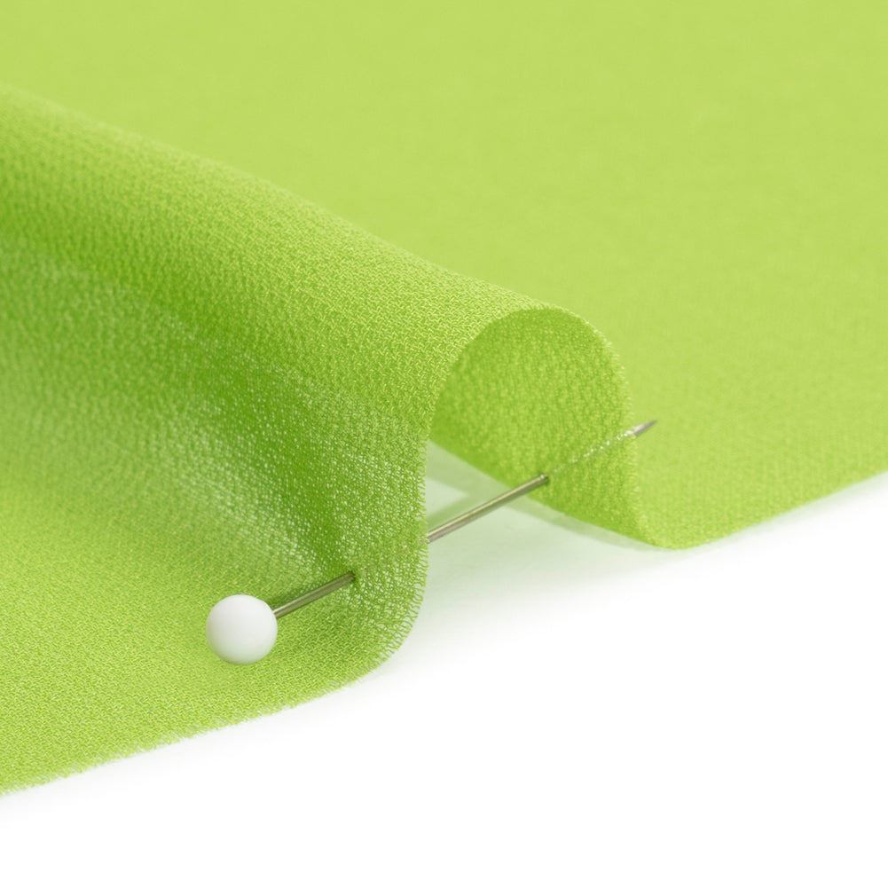 Polyester High-Multi Chiffon - Peridot Green - Netta Collection by Mood - Detail