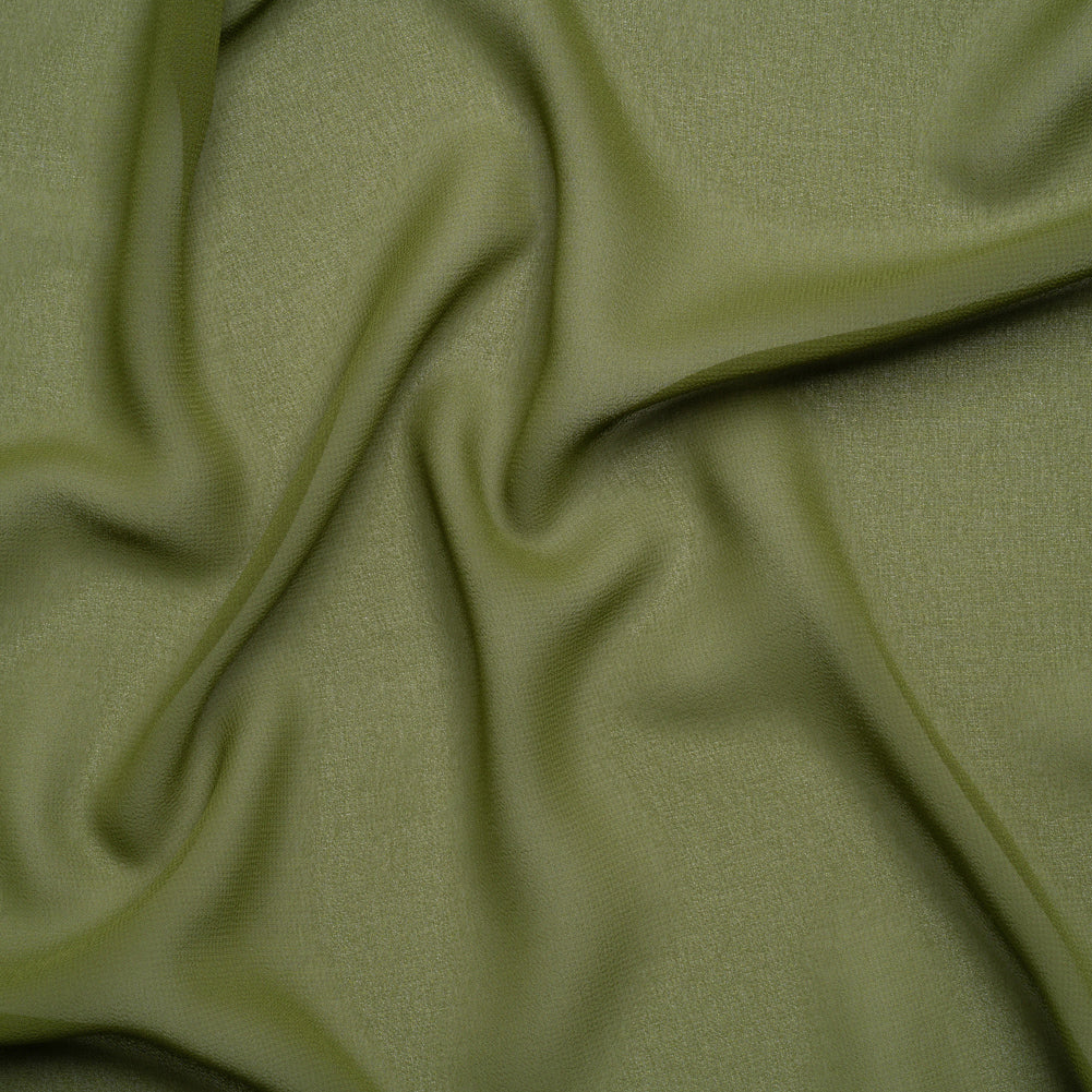 Polyester High-Multi Chiffon - Pesto Green - Netta Collection by Mood - Image 2 of 8