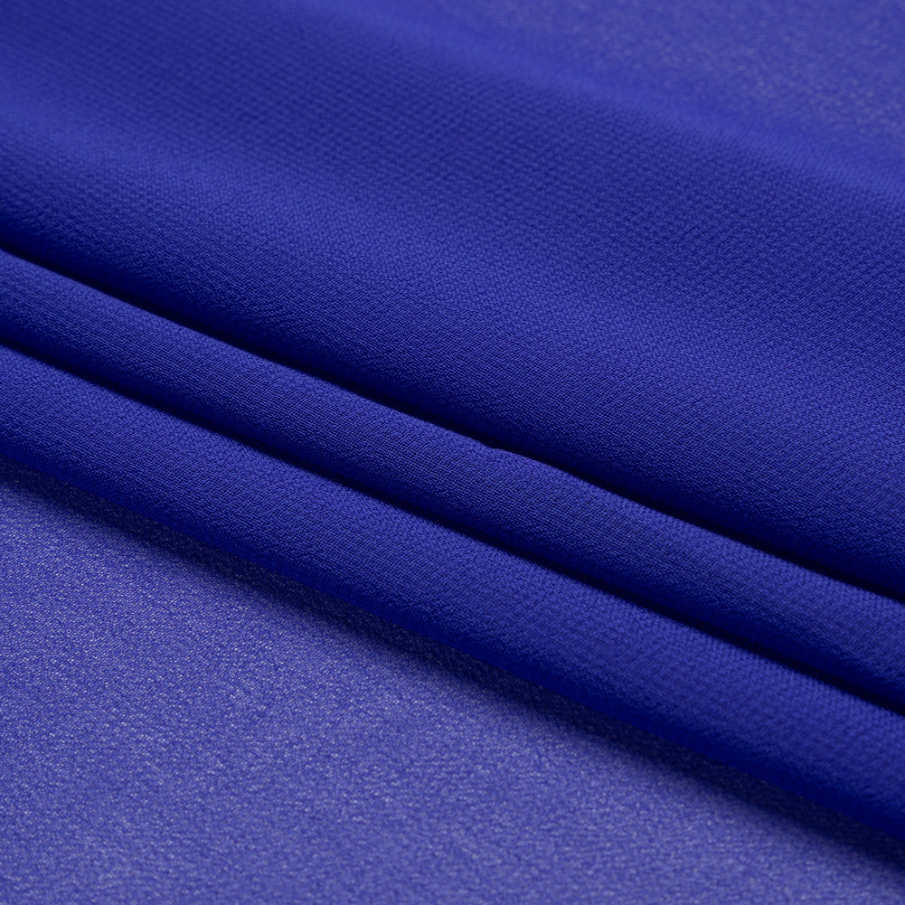 Polyester High-Multi Chiffon - Mazarine Blue - Netta Collection by Mood - Folded
